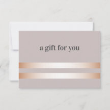 Taupe | Cartão-presente Elegante Rosa Dourado