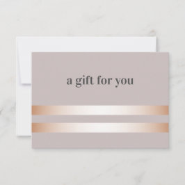 Taupe | Cartão-presente Elegante Rosa Dourado