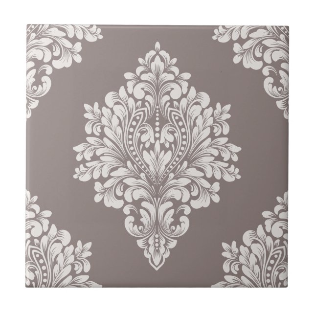Taupe e Cream Damask (Frente)