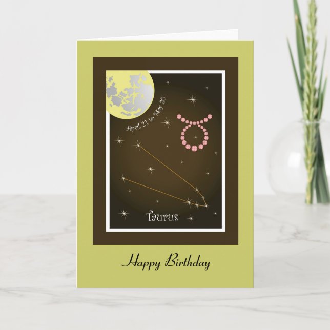 Taurus abril 21 to May 20 cartão (Frente)