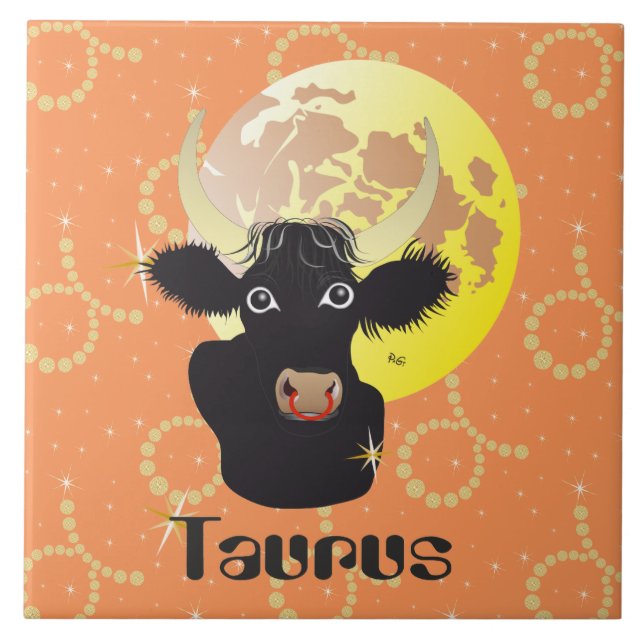 Taurus abril 21 to May 20 Tile (Frente)