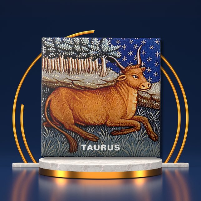 Taurus, Festa de aniversário de Sinal Zodiac Bull (Taurus the Bull Zodiac Sign Birthday Party Ceramic Tile Cover)