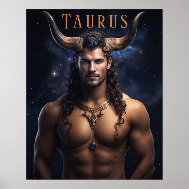 Taurus Male Poster astrológico (Frente)
