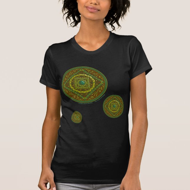 Taurus Mandala Camisa Escura Feminina (Frente)