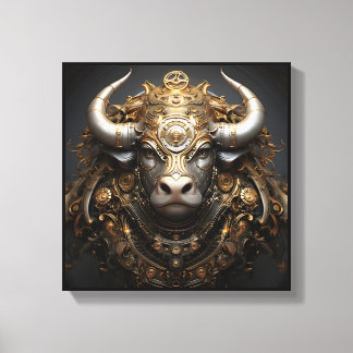 Taurus Zodiac Art Canvas