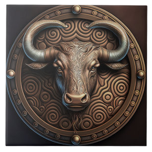 Taurus Zodiac Sinal Taurus Horoscope Azulejo cerâm