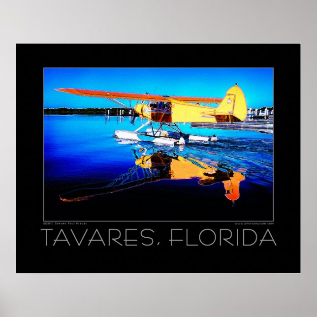 Tavares Florida Fine Art Seaplane Poster (Frente)