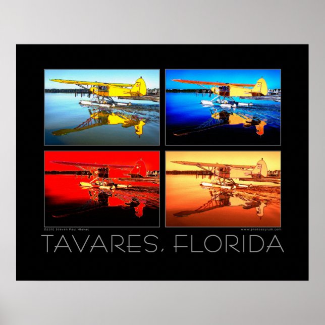 Tavares Florida Fine Art Seaplane Poster (Frente)