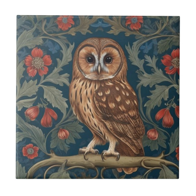 Tawny Owl William Morris Estilo à esquerda (Frente)