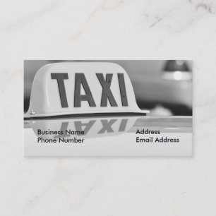 Taxi Cab Driver Service Cartão de visita