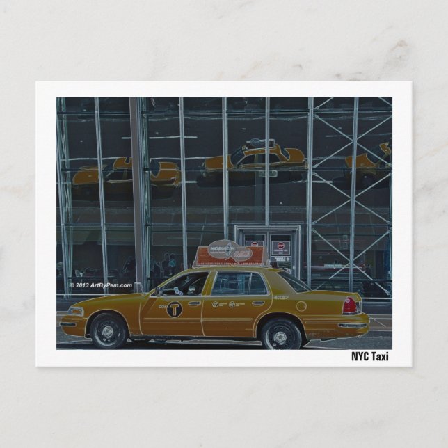 Táxi de NY - Cartão Postal (Frente)