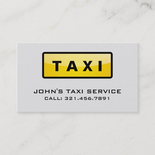 Taxista - cartões de visitas (Frente)