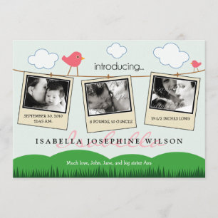 {TBA} Anúncio de Nascimento na Corda de Roupas