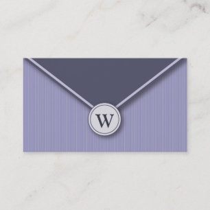 {TBA} Cartões de Negócios Envelope Monograma Azul 
