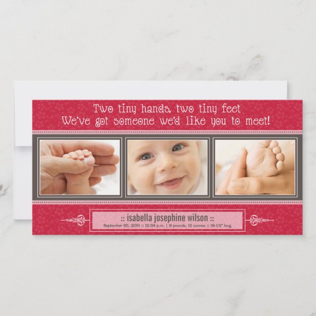 {TBA} Mãos Pequenas, Anúncio de Nascimento de Pés  (Frente)