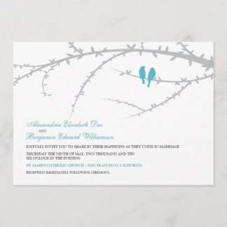 {TBA} Pássaros do amor que Wedding o convite
