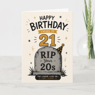 Tchau aos Seus 20 Anos – Cartão de Aniversário de