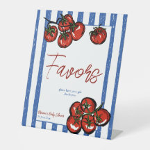Tchau bebê tomate Favor para mesa de baby shower i