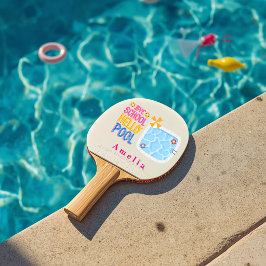 Tchau Escola Olá Piscina Raquete de PingPong Perso
