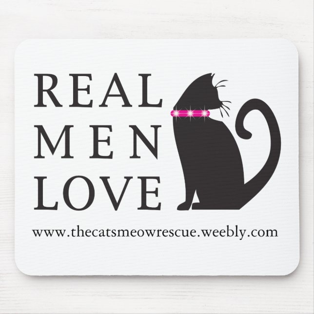 TCMR "gatos reais" Mousepad do amor dos homens (Frente)