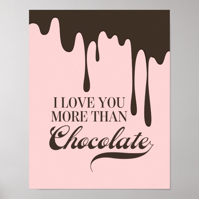 Te Amo Mais Do Que Poster De Chocolate (Frente)