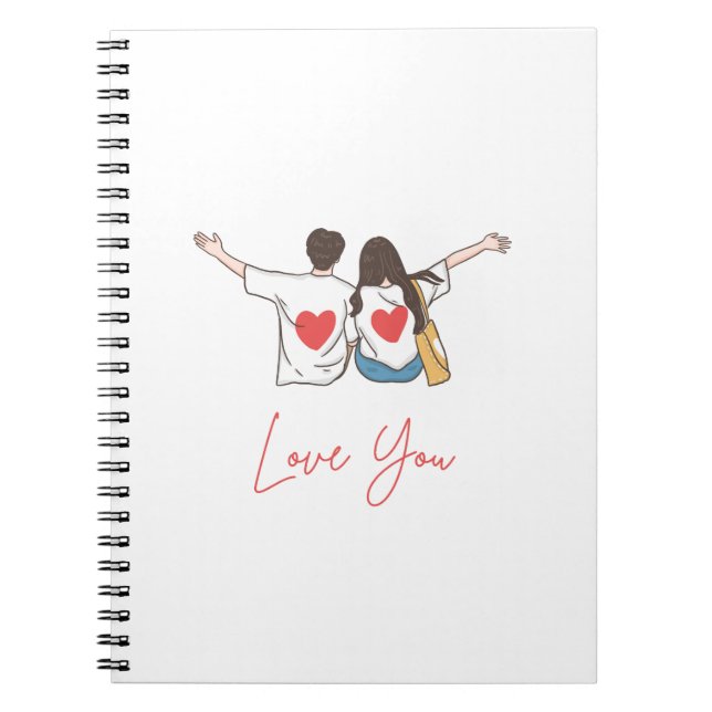 ❤️ Te Amo Para Sempre - Caderno Espiral Personaliz (Frente)