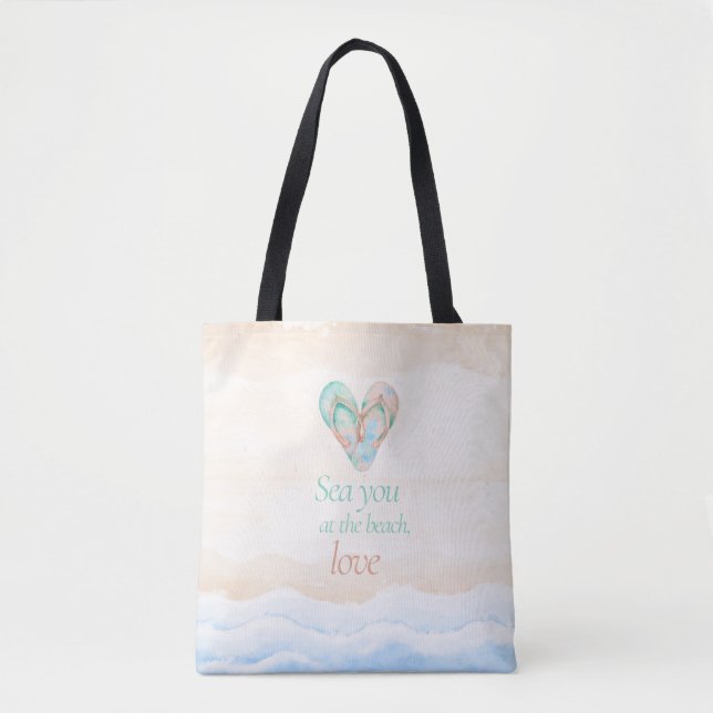 Te Vejo na Praia Bolsa Costal Tote (Frente)