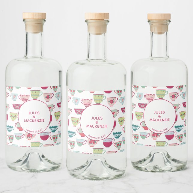 Tea Cups Moderno Vintage (Garrafas)