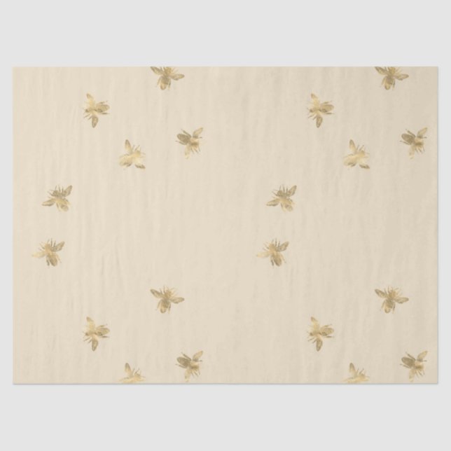 Tea Garden Bee Series Design 8 Tecido Papel (Frente )