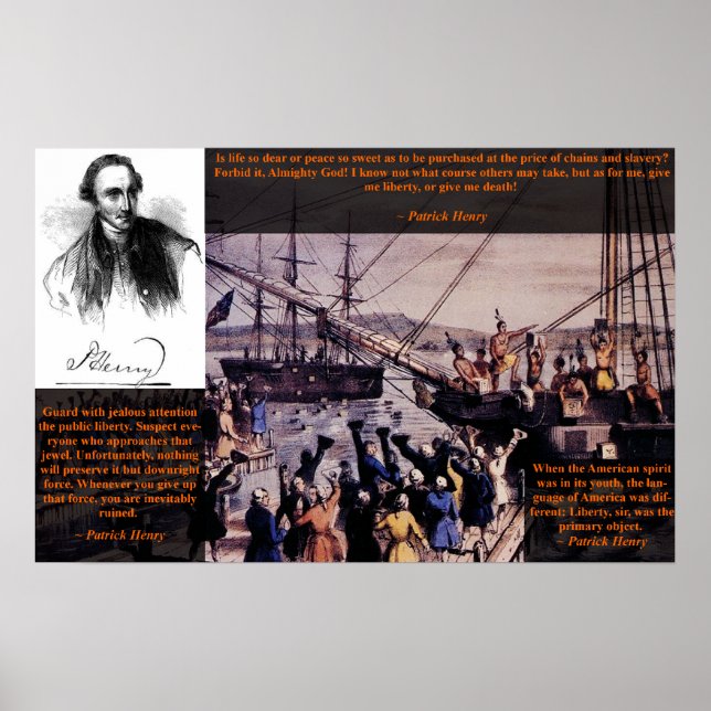 Tea Party - Patrick Henry Poster (Frente)