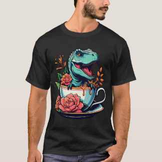 Tea Rex Colorida Cuta Com Camisa T Flores