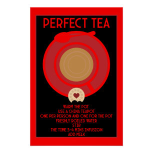 Tea Wall Art Poster Impressão