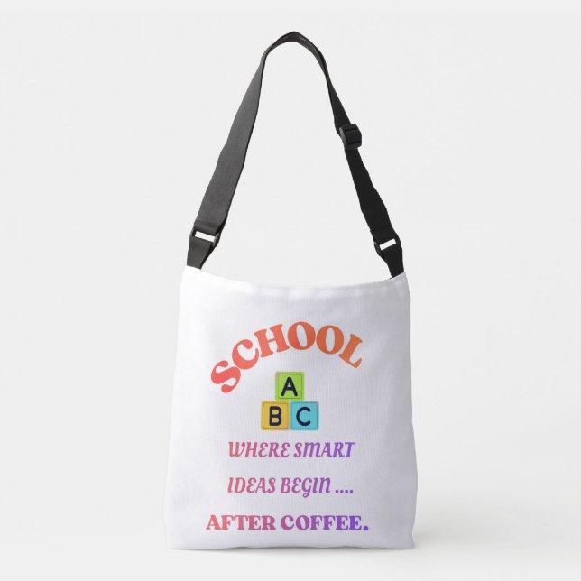 Teacher Coffee Tote Bag – Funny School Quote (Frente)