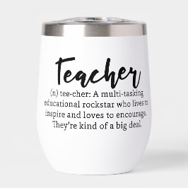 Teacher Definition Wine Tumbler