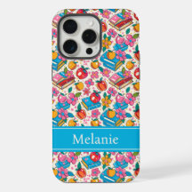Teacher Pattern Phone Case with Custom Name