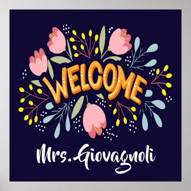 Teacher Welcome Poster (Frente)