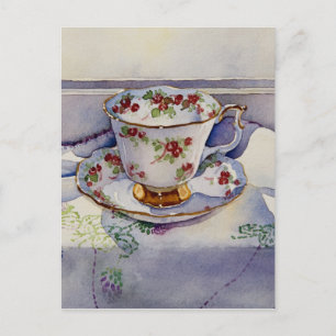 Teacup 1799 no cartão postal Linen