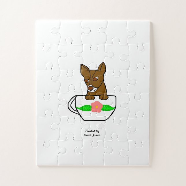 Teacup Chihuahua Quebra-cabeça de 11" x 14" (Vertical)
