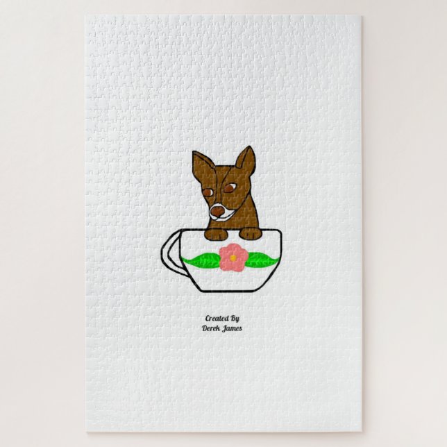 Teacup Chihuahua Quebra-cabeça de 20" x 30" (Vertical)
