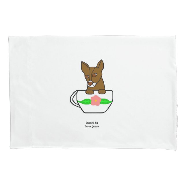 Teacup Chihuahua Standard Pillowcase (Frente)