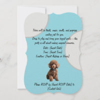 Teacup Poodle Baby Convite de festas