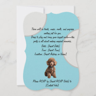 Teacup Poodle Baby Convite de festas