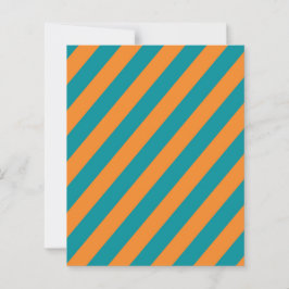 Teal and Orange Diagonal Stripes Scrapbook Paper