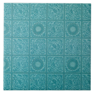 Teal Azulejo Pattern (por William Morris)