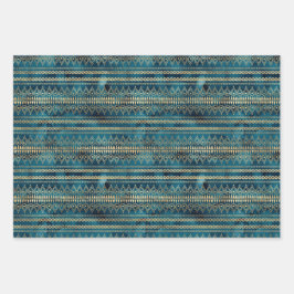 Teal Blue Dourado Boho