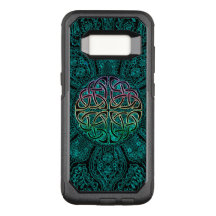 Teal Celtic Mandala Otterbox Galaxy S8 Caso
