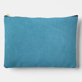 Teal Colored Leather Effect Print Cut Sewbag