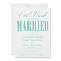 Teal Comer, Beber E Casar-Se | CONVITE DE CASAMENT