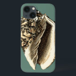 Teal Conch Shell<br><div class="desc">In this beautiful,  classic black and white conch shell,  you can see the shading of a natural seashell very sharp and clear.  You can image yourself at the beach hunting for shells or playing in the sand. Get this nautical styled teal conch shell art on your favorite products today!</div>