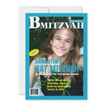 Teal de Convite da Revista Bat Mitzvah